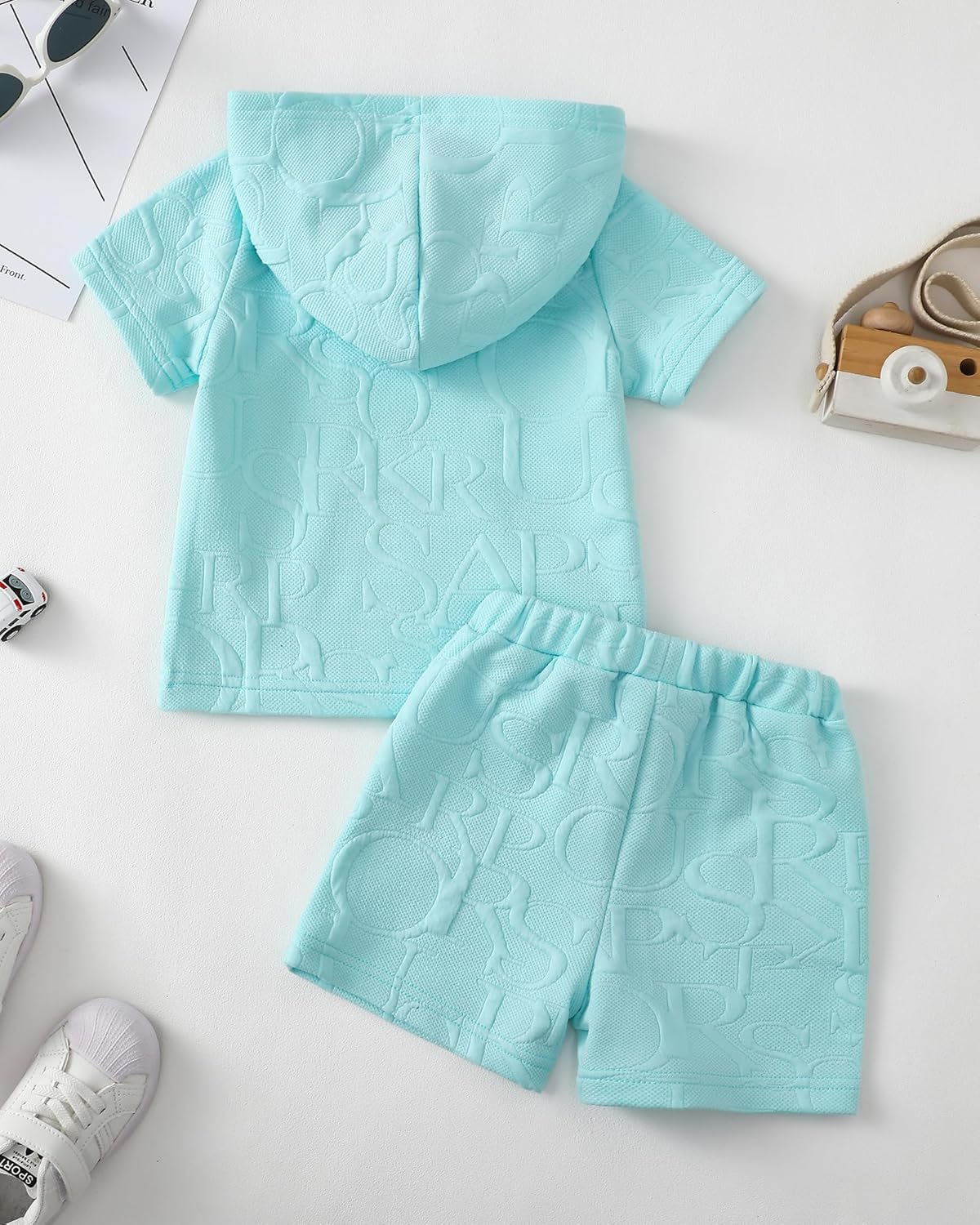 Toddler Baby Boy Clothes Summer Outfits Short Sleeve Hooded T Shirt Tops Casual Shorts Set 2Pcs Little Boy Clothes - Image 7