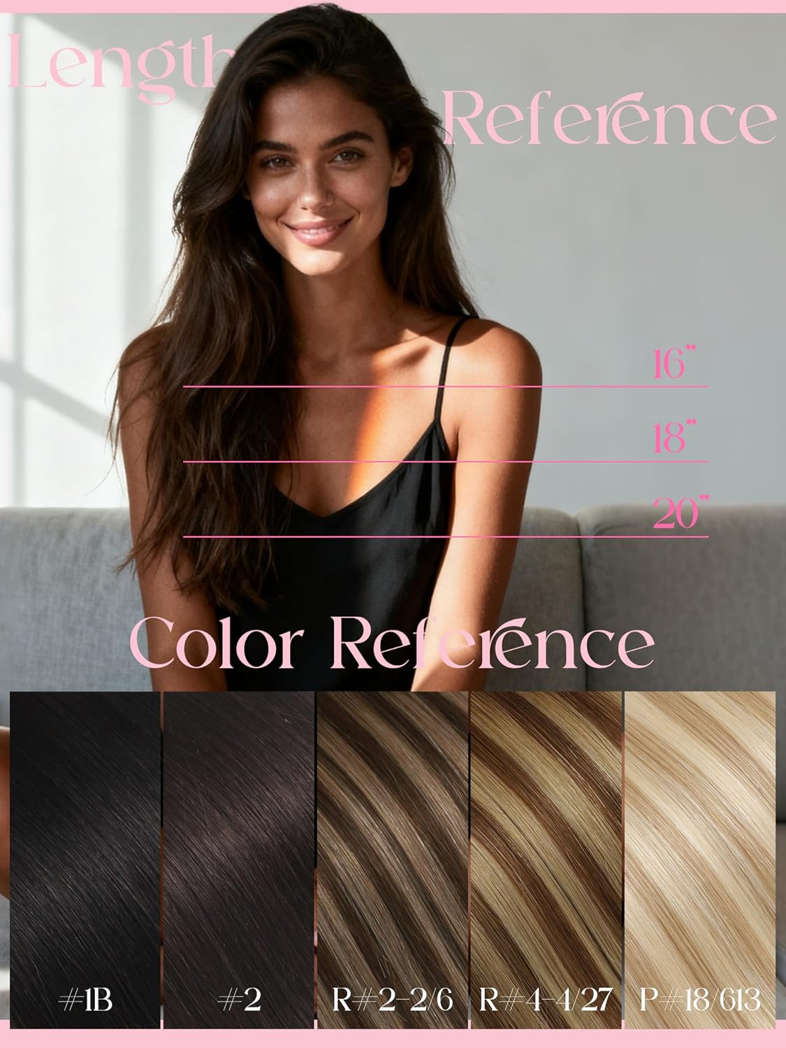 Lacer Mini Tape in Hair Extensions Human Hair 16 Inch Natural Black Tape in Hair Extensions 10 Pcs 40 Gram Cut to Fit Straight Mini Skin Weft Real Hair for Girls