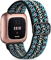 Vista 24 de Witzon Compatible con Fitbit Versa/Versa Lite/Versa 2 bandas para mujeres y hombres, correa elástica ajustable de repuesto para reloj inteligente