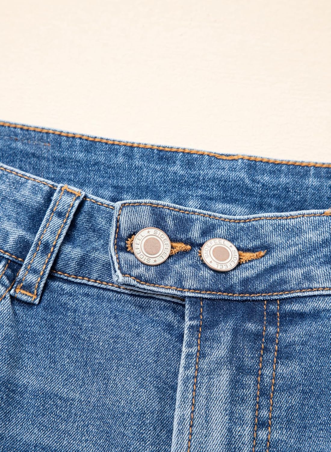 Sidefeel Women's Wide Leg Jeans High Waisted Stretchy Baggy Front Seam Denim Pants - Image 8