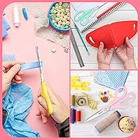 Vista 7 de Tijeras iBayam - Tijeras multiusos de 8 pulgadas, paquete de 3 unidades, ultra afiladas de 0.098 in de grosor, agarre cómodo para accesorios