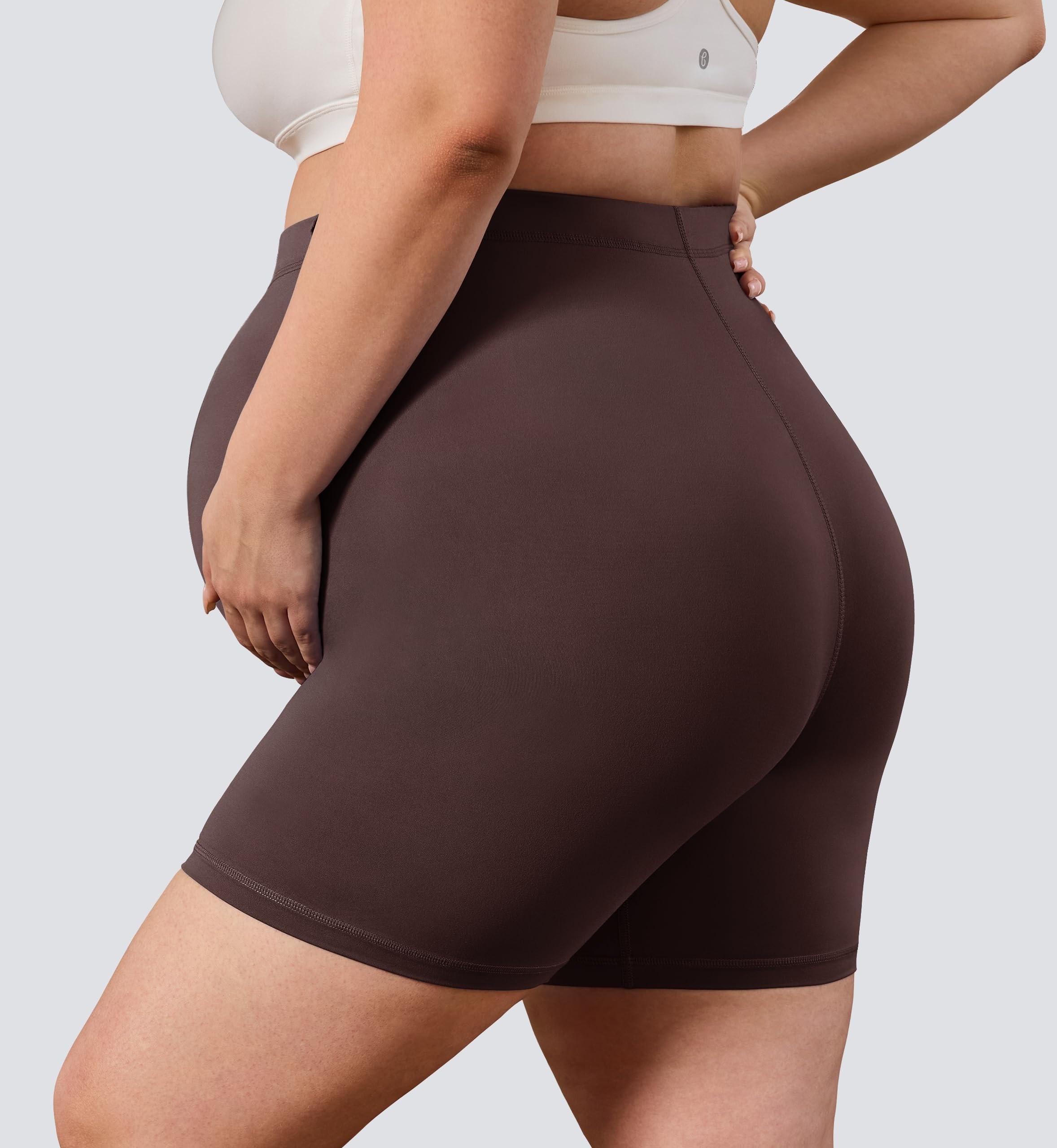 BONVIGOR Buttercloud – Short de maternité au-dessus du ventre – 12,7 cm, short de motard, de grossesse, de yoga, d'entraînement pour femme (taille L-5XL)