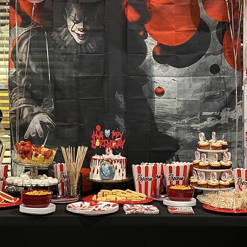 Miniatura 5 de 1 pieza de decoración de pastel de terror con purpurina de terror clásico de película de terror, decoración de pastel de cumpleaños con temática