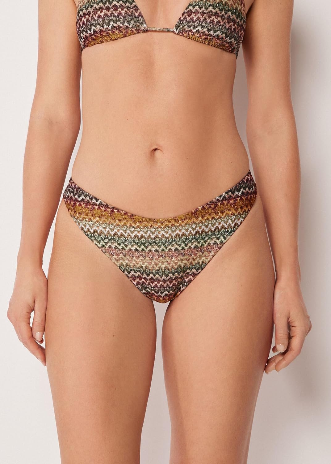 CALZEDONIA Woman's Brazilian Swimsuit Bottom Elegant Ethnic