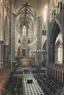 Westminster Abbey High Altar, Coronations & Royal Weddings London, United Kingdom Original Vintage Postcard