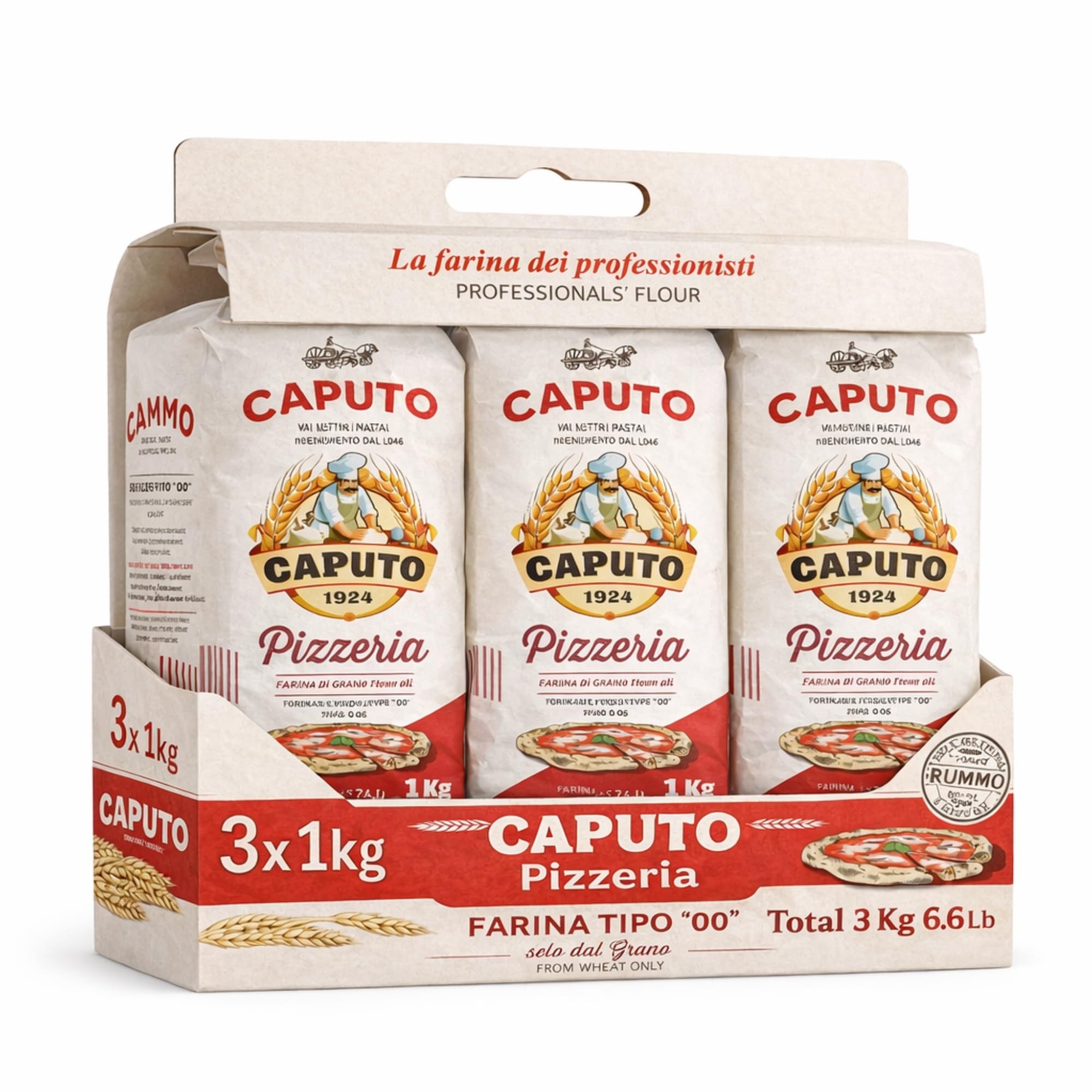 Harina Caputo Pizzeria, Origen Italiana, ideal para masas de alta hidratación, ligera y perfectamente levada, Recomendado para la clásica pizza napolitana, Tipo Harina 00, Contiene 1 unidad de 1 Kg — view 9