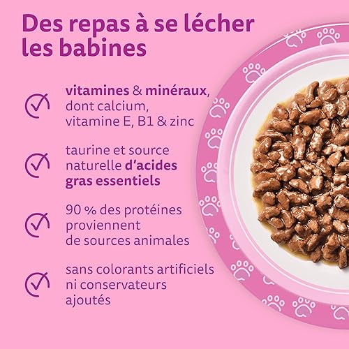WHISKAS Aliment humide en sauce Chat junior 84x85g Les Repas Classiques - 4