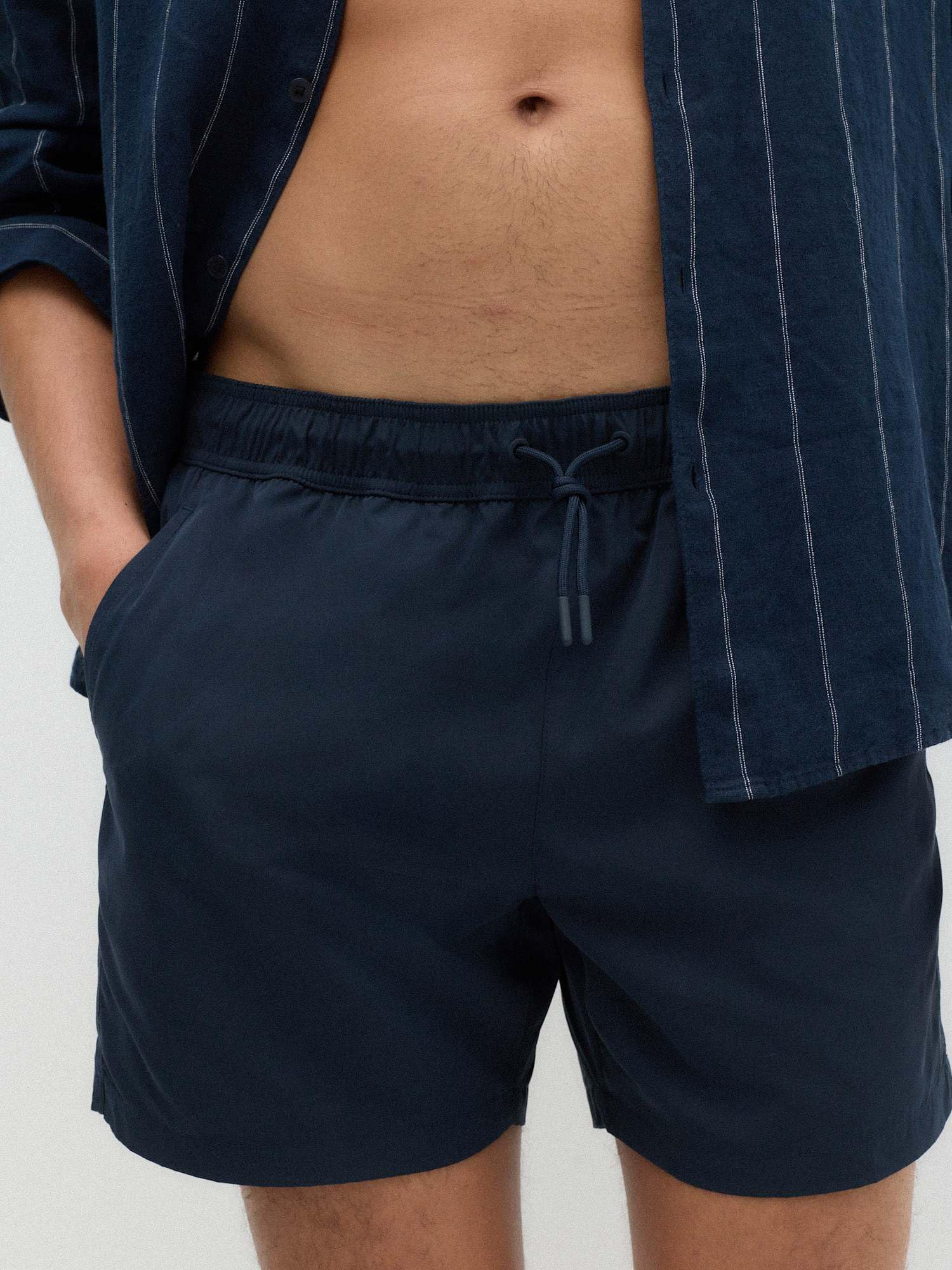 Marks & Spencer Uomo Shorts da Bagno Tinta Unita Asciugatura Rapida – vestibilità Regolare – Vita con Coulisse – con Tasche