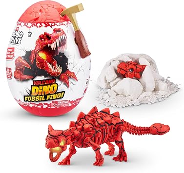 Robo Alive Volcano Dino Fossil Find Ankylosaurusby ZURU Boys Age 5+ Dig and Discover, STEM -Excavate Prehistoric Fossils, Educational Toys, Great Science Kit Gift Ankylosaurus