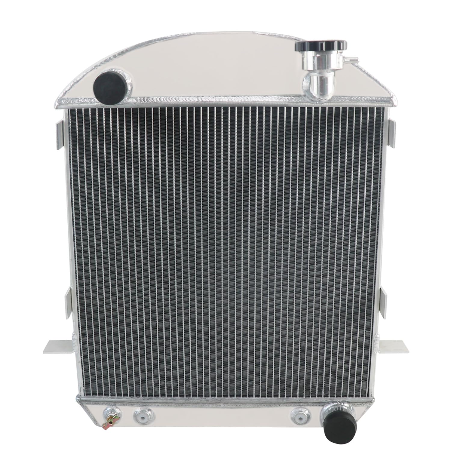 ALLOYWORKS 3 Row All Aluminum Racing Radiator for 1917-1927 Ford Model T Bucket Grill Shells Chevy Engine V8 US
