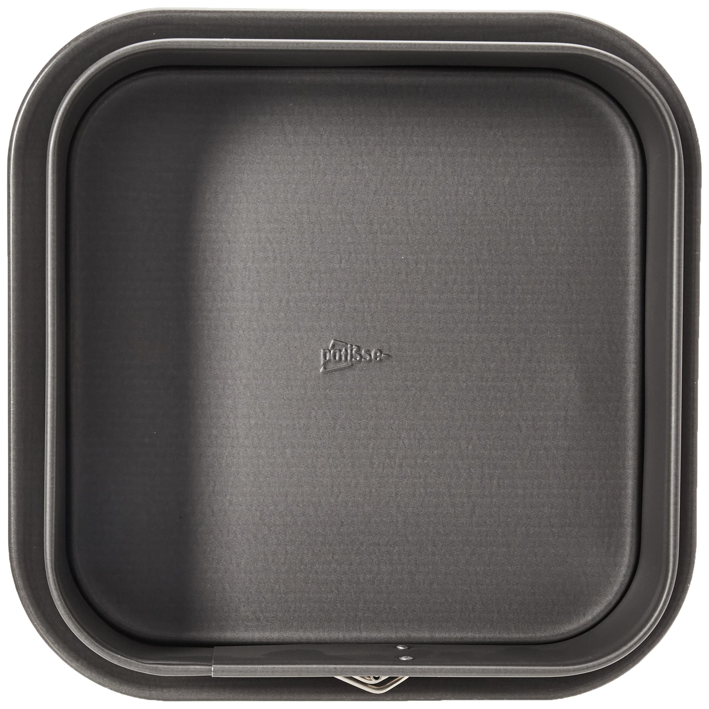 patisse 02918 Moule à Manqué/Charnière Carré Antiadhésif Acier Revêtu Gris Anthracite 24 x 24 x 9,5 cm