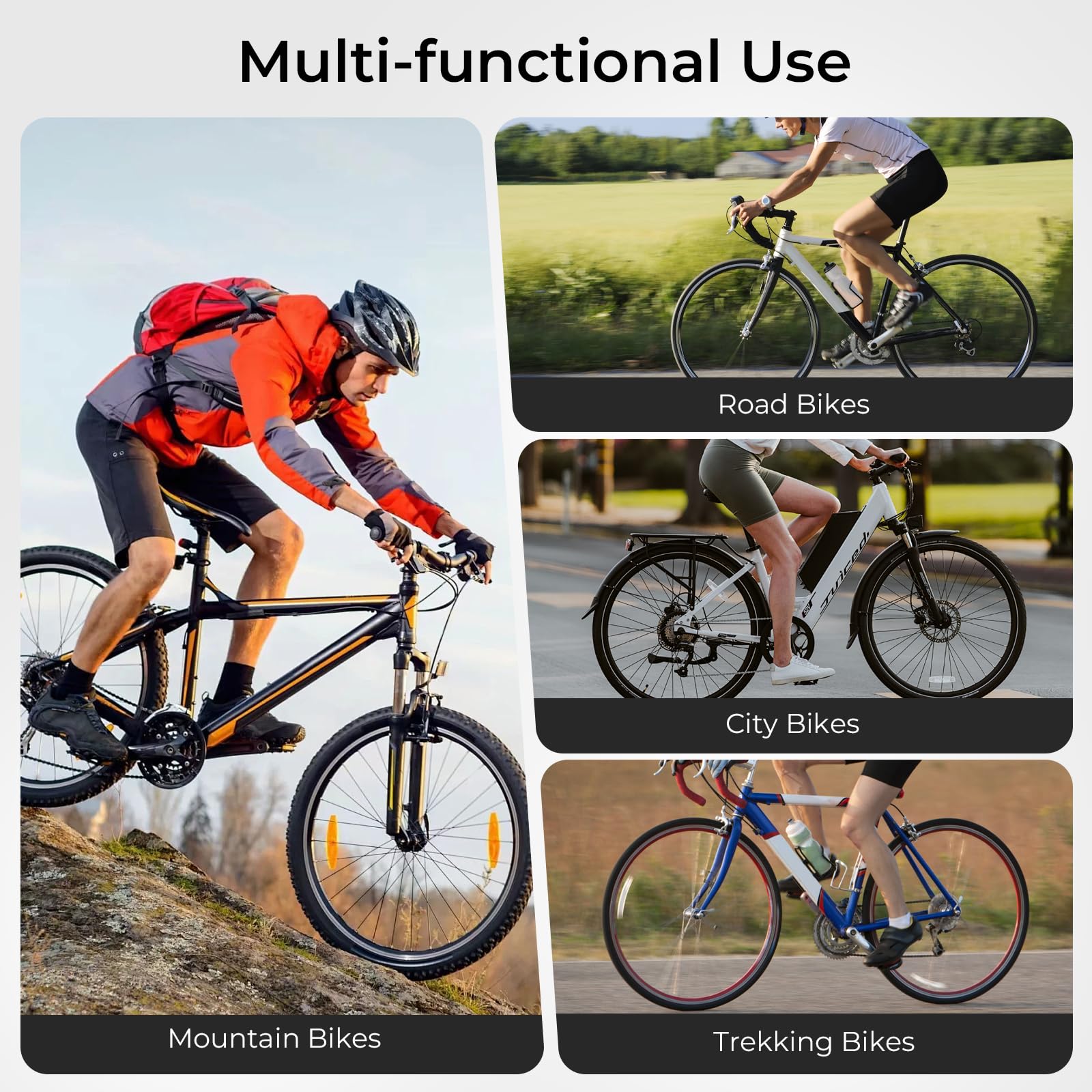 Tige de Selle Suspendue Diamètre 27,2mm, Tige de Selle Telescopique avec 4 Manchons [Ø28.6/30.4/30,9/31,6mm], Tige de Selle Amortisseur pour VTT Vélos de Ville Vélo de Route