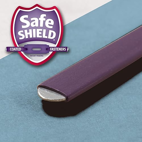 Miniatura 4 de Smead Carpeta de archivos de clasificación de cartón prensado con sujetadores SafeSHIELD, 1 divisor, expansión de 2 pulgadas, tamaño legal, azul, 10