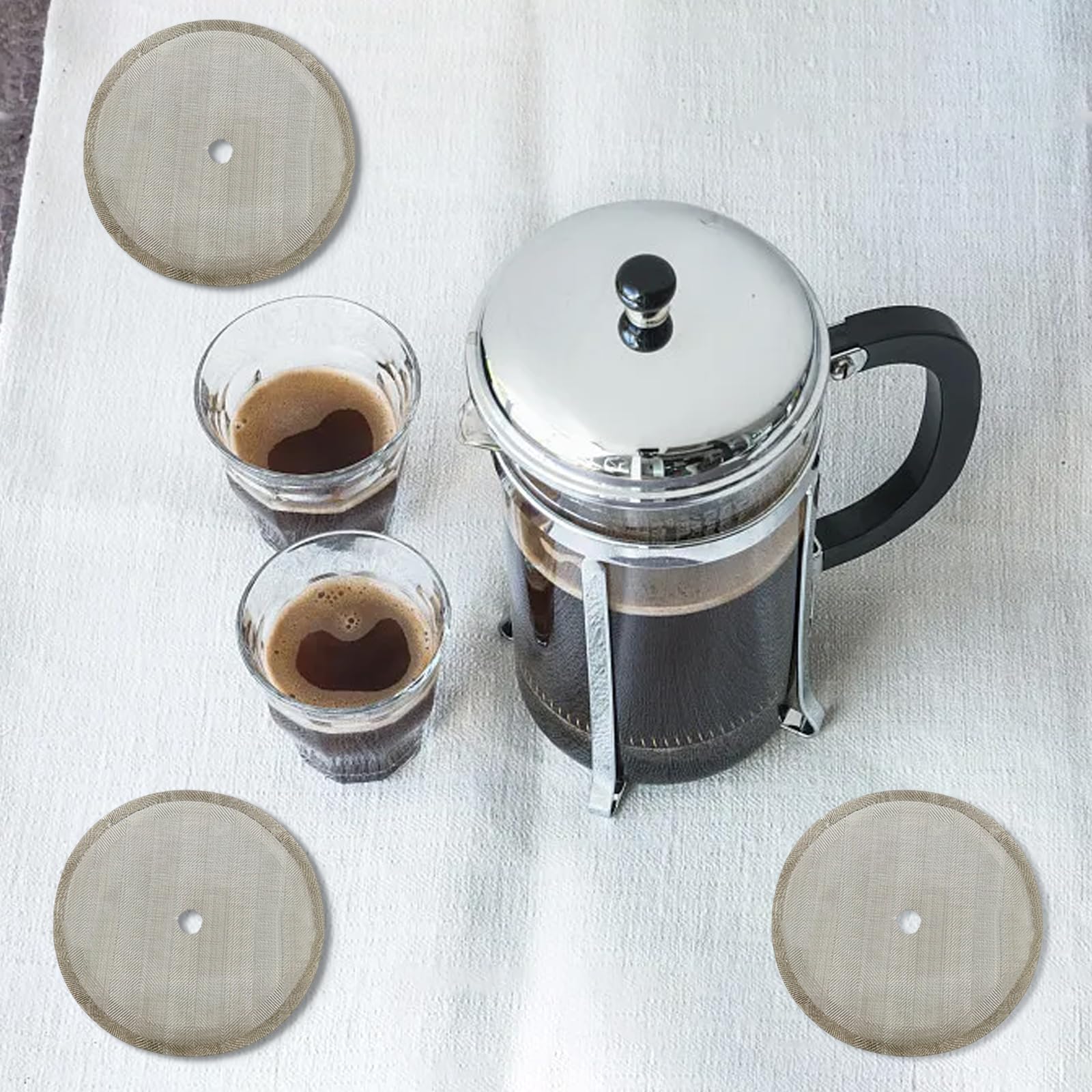 Filtri French Press 6 Pezzi - Rete Acciaio Inox Per Caffè E Tè - Foto 7