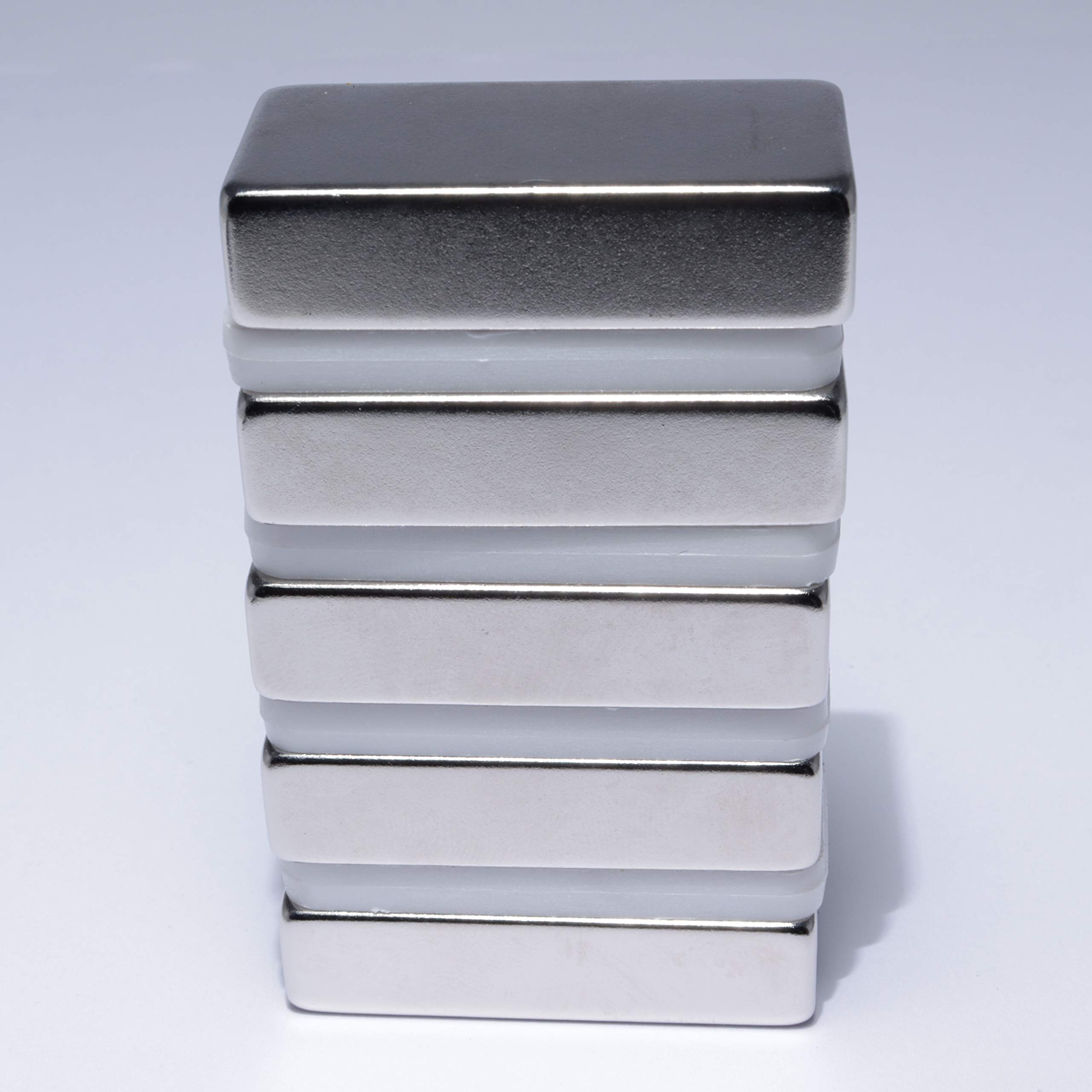 Imanes de neodimio, extrafuertes, cuadrados, 40 x 20 x 10 mm, 25 kg, imán de neodimio, 40 x 20 x 10 mm, N52, 10 Stück