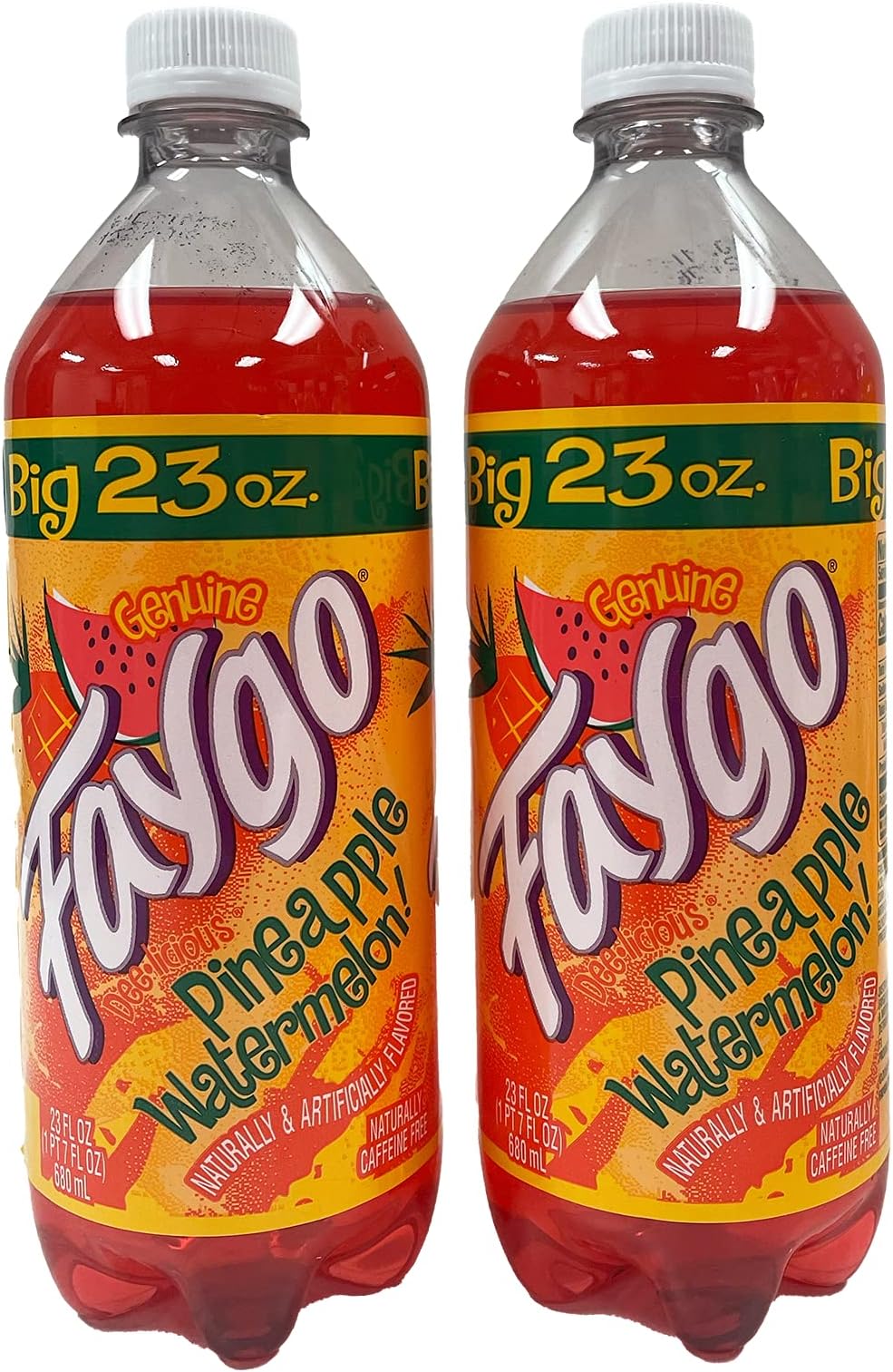 Faygo Pineapple Watermelon 2-Pack 23 Fl Oz Bottle 2 Count