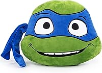 Vista 4 de Jay Franco Nickelodeon Teenage Mutant Ninja Turtles Mutant Mayhem Leonardo Nogginz - Juego de manta y almohada de felpa de 40 x 50 pulgadas, juego