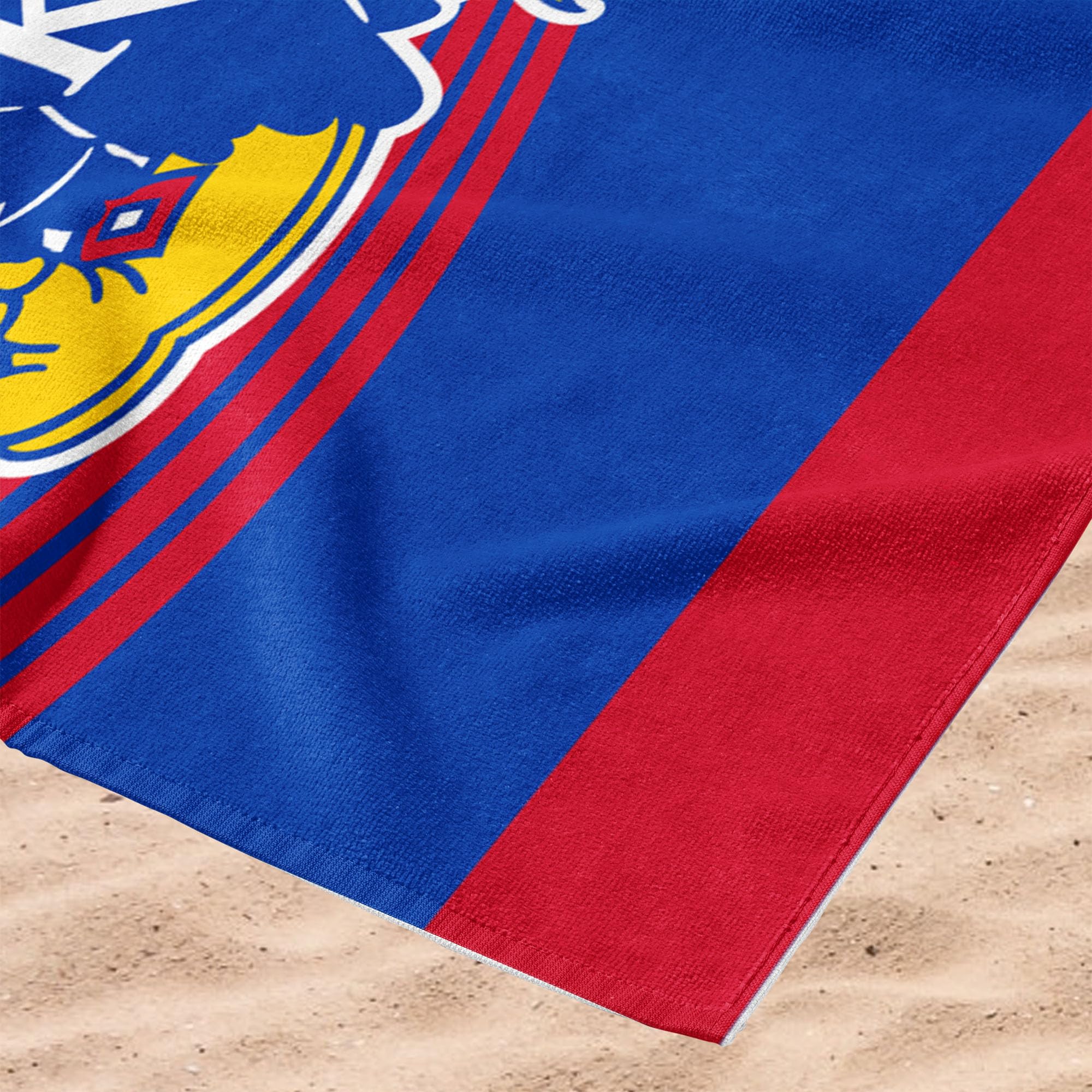 Northwest NCAA Kansas Jayhawks Beach Towel - 30x60 Inches, Realtree Camo, 52% Cotton/48% Polyester, Officially Licensed