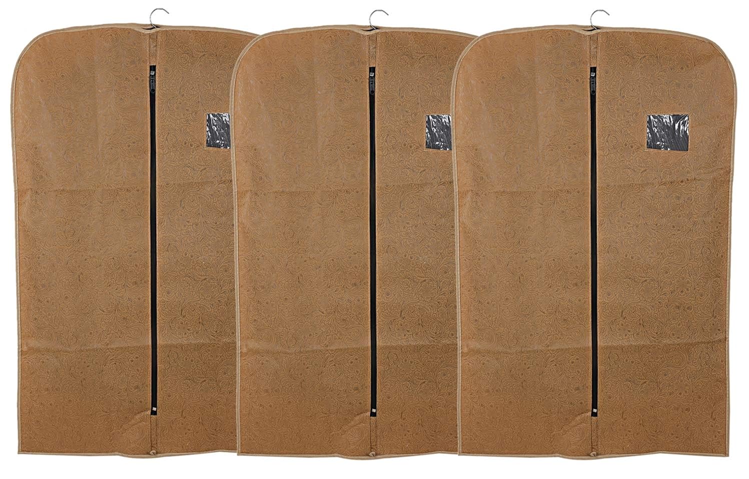 Kuber Industries Non woven 3 Pieces Men’s Coat Blazer Cover (Beige