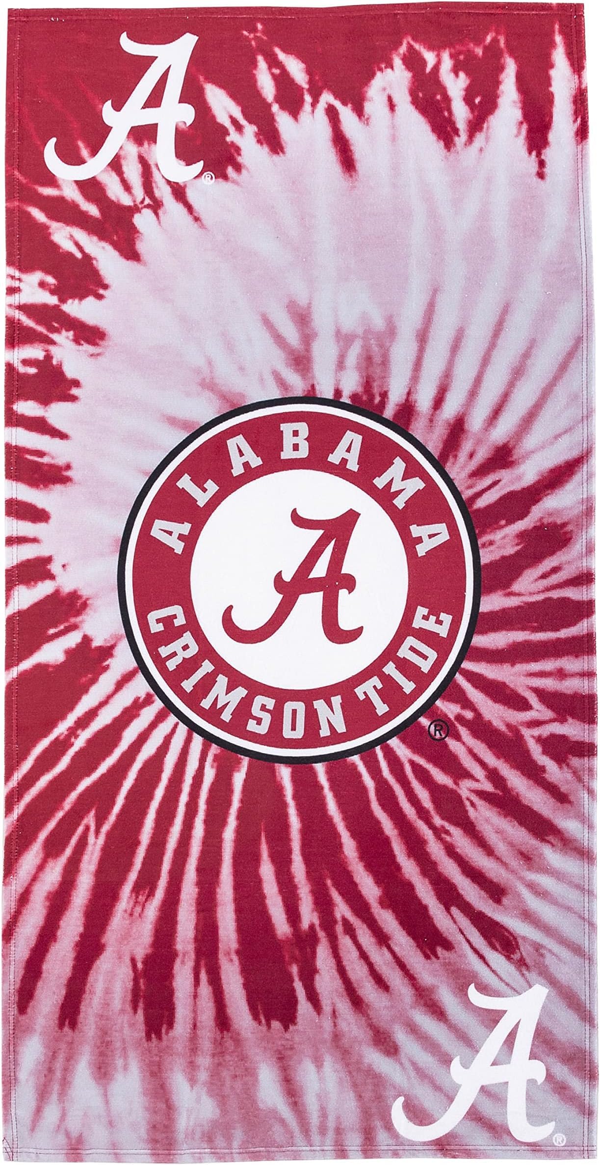 NORTHWEST NCAA Alabama Crimson Tide Unisex-Adult Beach Towel, 30" x 60", Psychedelic (Pack of 6)
