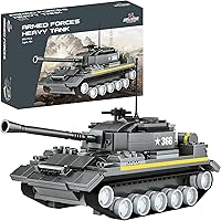 Vista 1 de Juego de bloques de construcción de tanque del ejército, 340 piezas de tanque de juguete militar de las Fuerzas Armadas para edades de 10 años