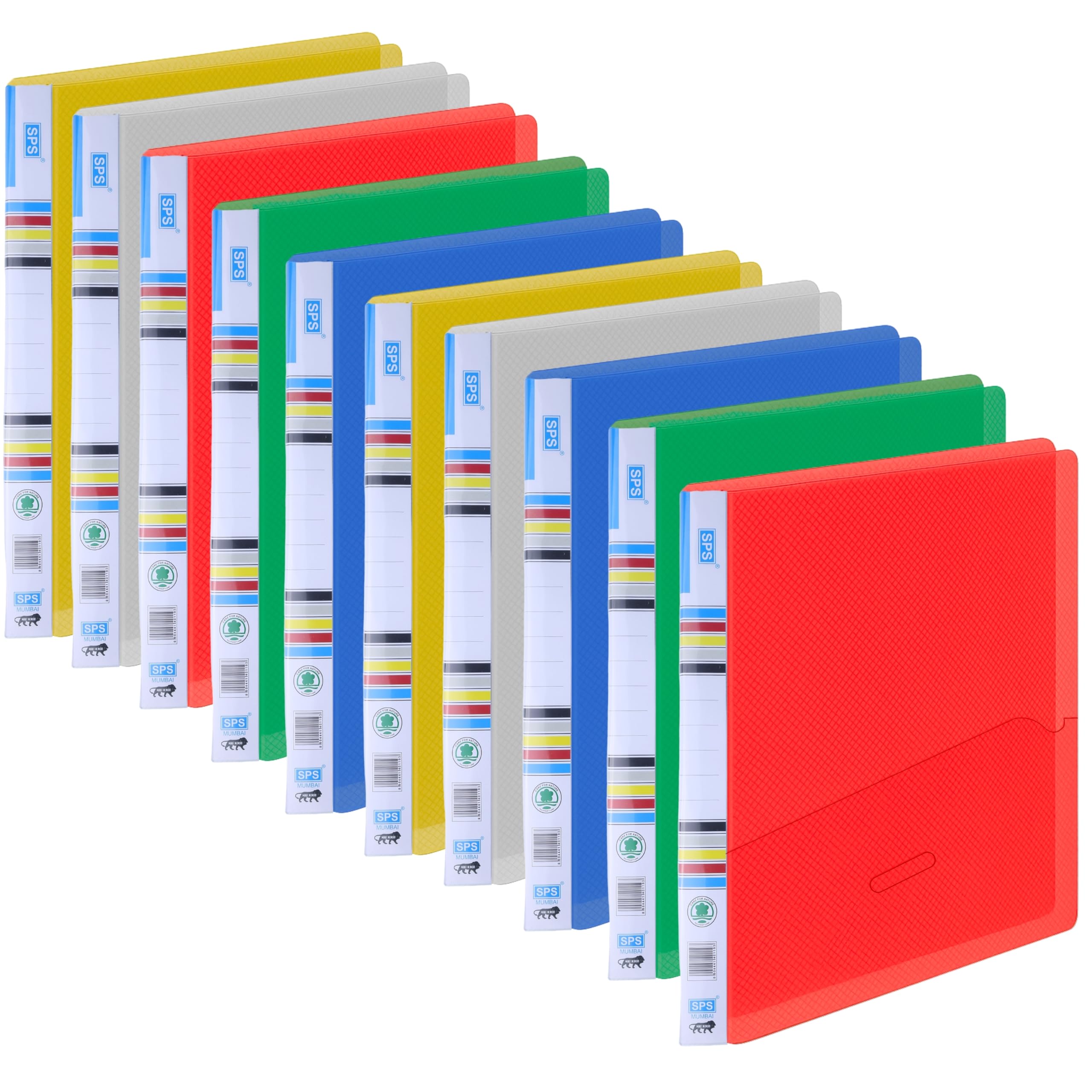 SPS Raccoglitore colorato per documenti in formato A4, per ufficio, scuola e casa, contiene fino a 150 fogli, ideale per interviste e rapporti