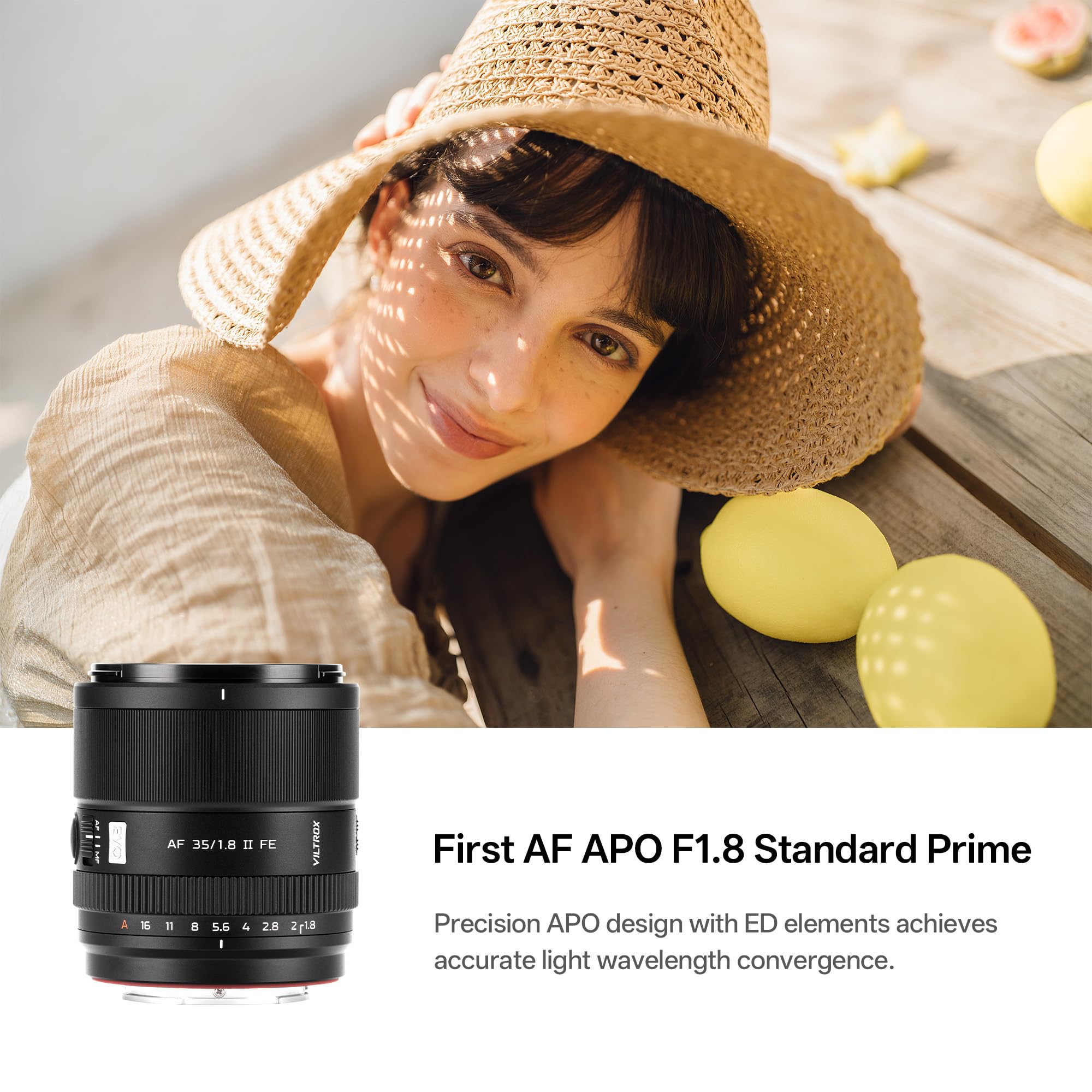 VILTROX 35mm F1.8 f/1.8 II FE Objectif Plein Cadre Grande Ouverture Grand Angle Autofocus Compatible avec les Appareils Photo sans miroir Sony E-Mount Alpha a7 a7II a7III a7R a7RII a7RIII a7RIV a7S