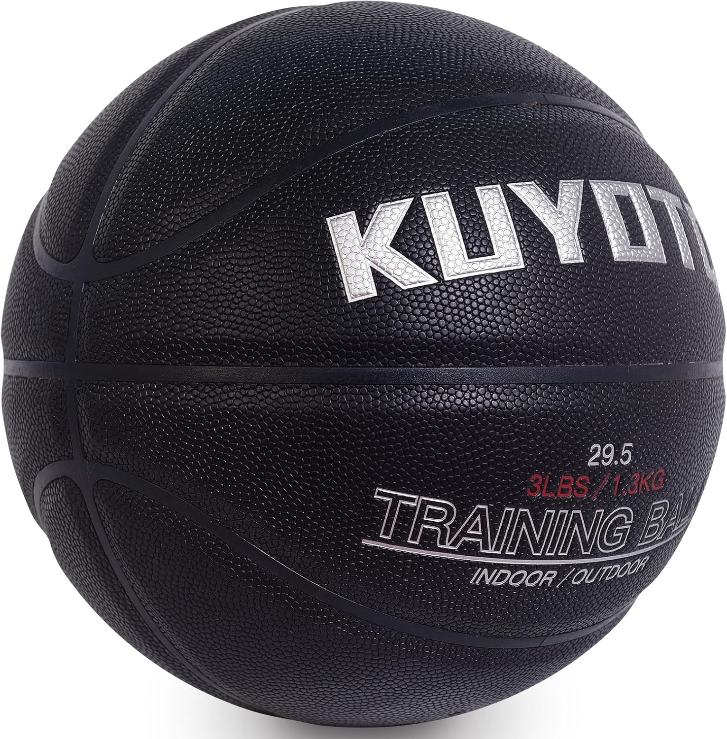 KUYOTQ 3LBS/3.3LBS/2.2LBS Weighted Heavy Training Basketball 29.5/28.5" in and Outdoor Improving Handling Dribbling Passing Rebounding Skill Composite Size 7/6 Weighted Training Basketball Equipment