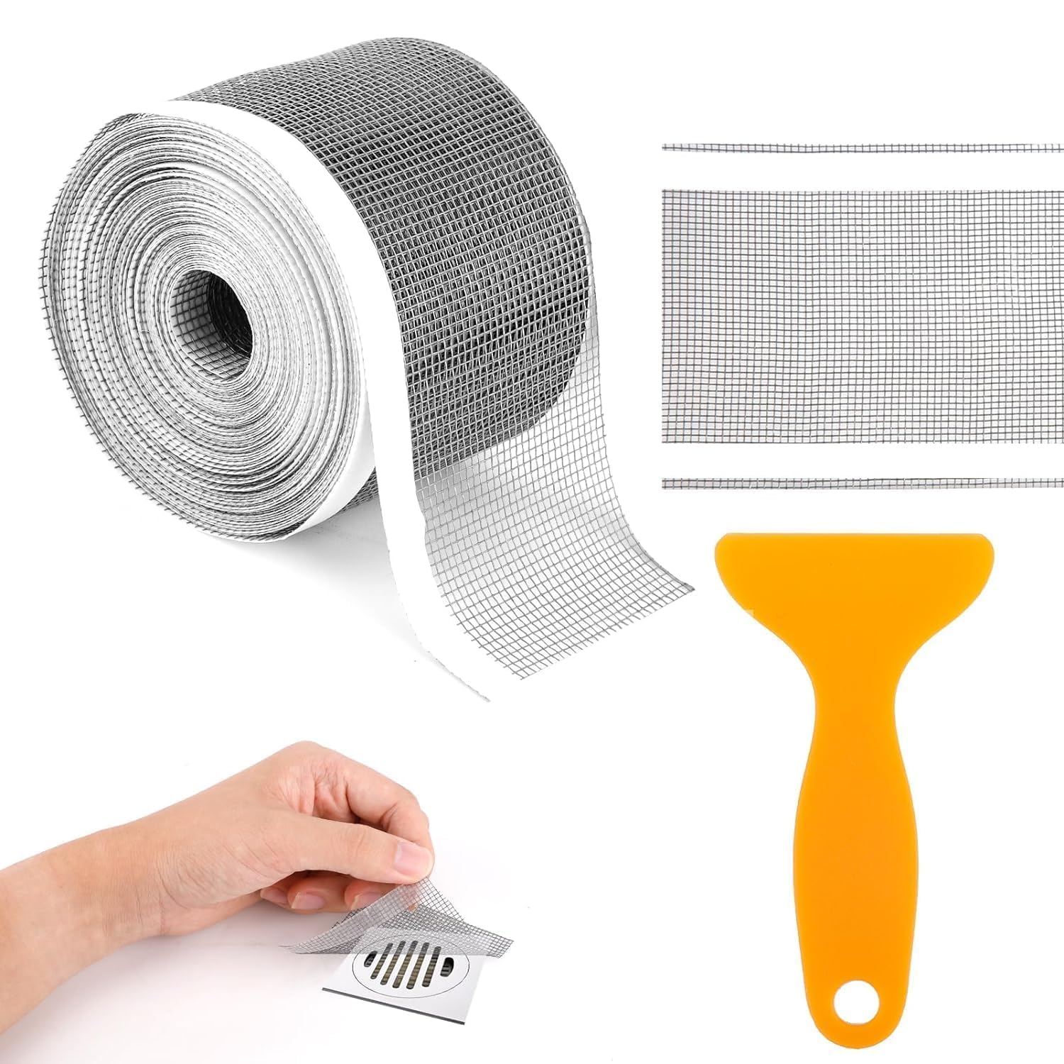 Drain Strainer Floor Drain Sticker Roll | Hair Mesh Stickers Anti-Blocking Drain Strainer | Reusable and Versatile Drain Cover for Bathroom, Laundry, Bathtub, Washbasin (B0DD49F9XH) Amazon Price History, Amazon Price Tracker