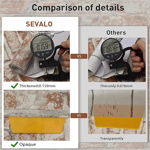 Miniatura 6 de Papel tapiz de ladrillo para despegar y pegar, papel adhesivo de ladrillo para armarios, papel tapiz de ladrillo sintético 3D para dormitorio, papel