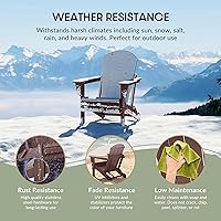 Vista 161 de WestinTrends Malibu - Juego de 2 sillas Adirondack plegables de polietileno para exteriores, color lima