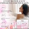 Bath Set Women Gift 14-Piece Sakura Shower Set Women Bath Gift Set for Women with Shampoo Conditioner Shower Gel Bath Salt Body Lotion Hand Cream Foot Mask Shower Sponge