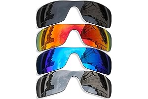 Oakley Batwolf Replacement Lenses - 4-Pack of Polarized, Anti-Scratch Lenses for Batwolf OO9101 Sunglasses