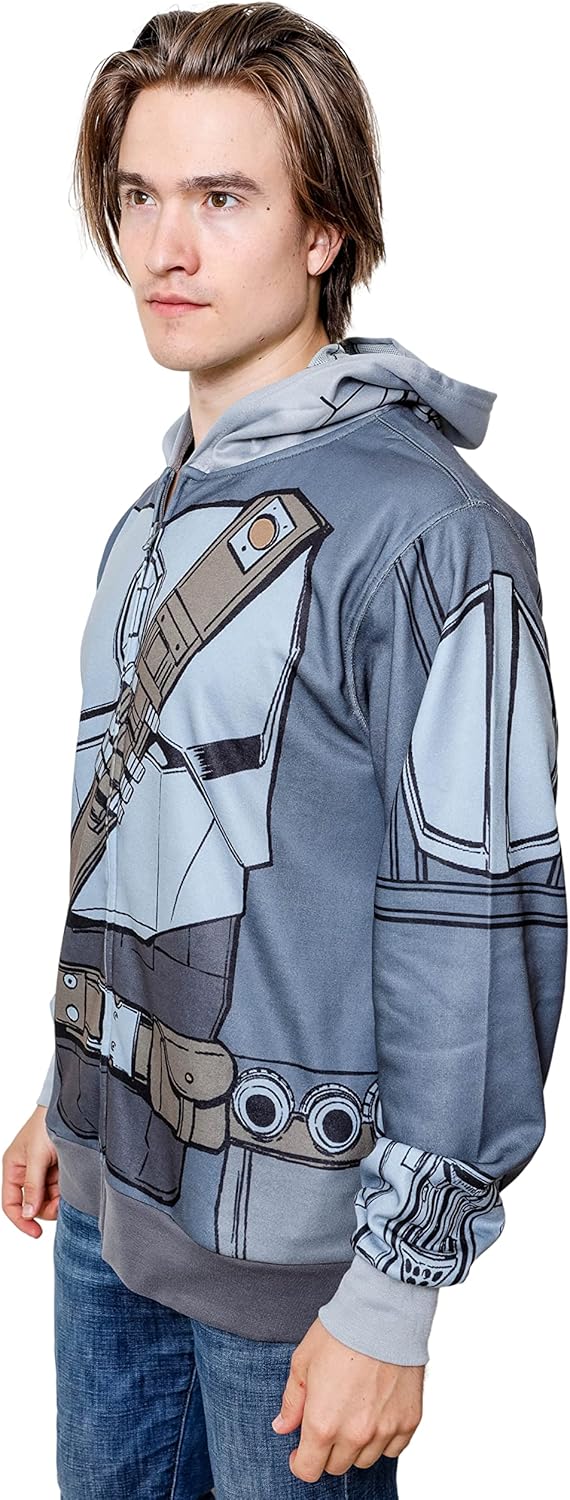 STAR WARS Mandalorian Costume Hoodie Sweatshirt - Image 4