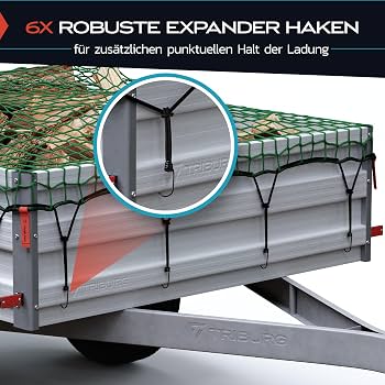 Filet De Remorque Extensible 2x3m - Renforcé, Universel Pour Voiture, Bateau, Van