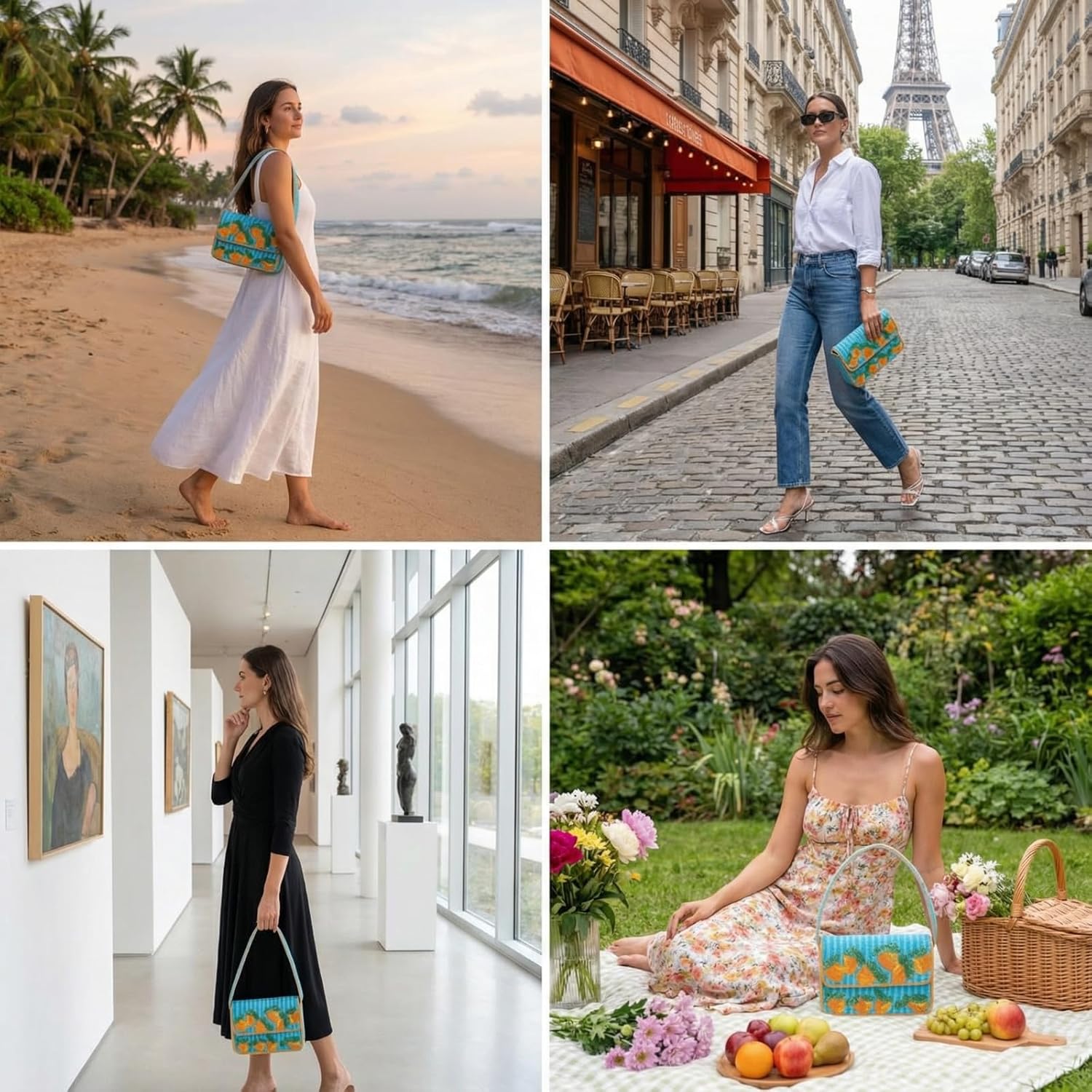 Beaded Shoulder Bag - Handmade Beaded Handbag, Clutch, Purse for Valentine's Day Her Women Gift - Image 7