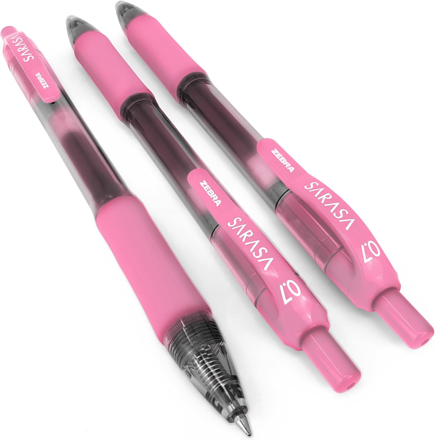 Amazon Zebra Sarasa 0.7 MM格納式Gelインクローラーボールペン 3のセット ピンクインク ジェル