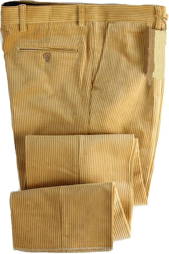 Pantaloni Uomo Invernali In Velluto A Coste - Foderati In Pile Con Lana D'Agnello | Elasticizzati E Caldi - Foto 5