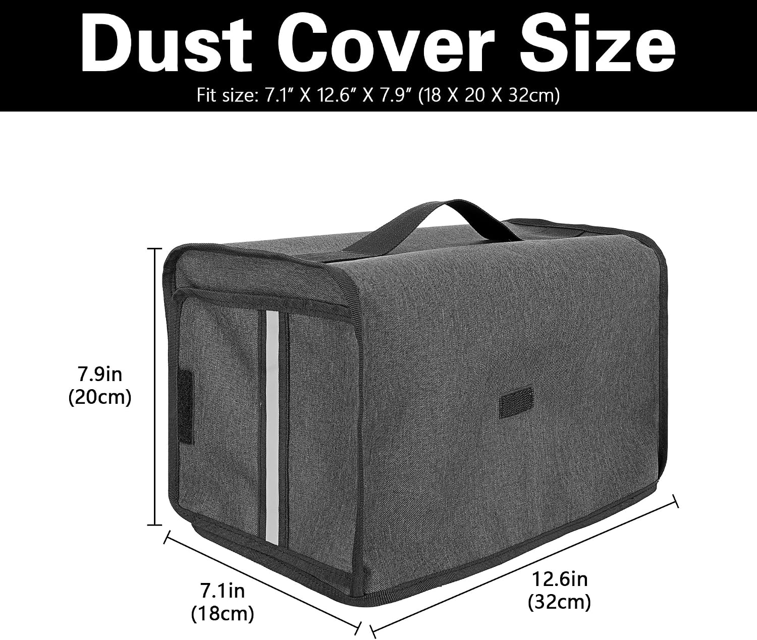 Ice Cream Machine Dust Cover Compatible with Ninja NC501/NC301/NC229 Ice Cream Machine, Waterproof and Thickened Oxford Cloth Semi-Covered Cover -Dark Grey