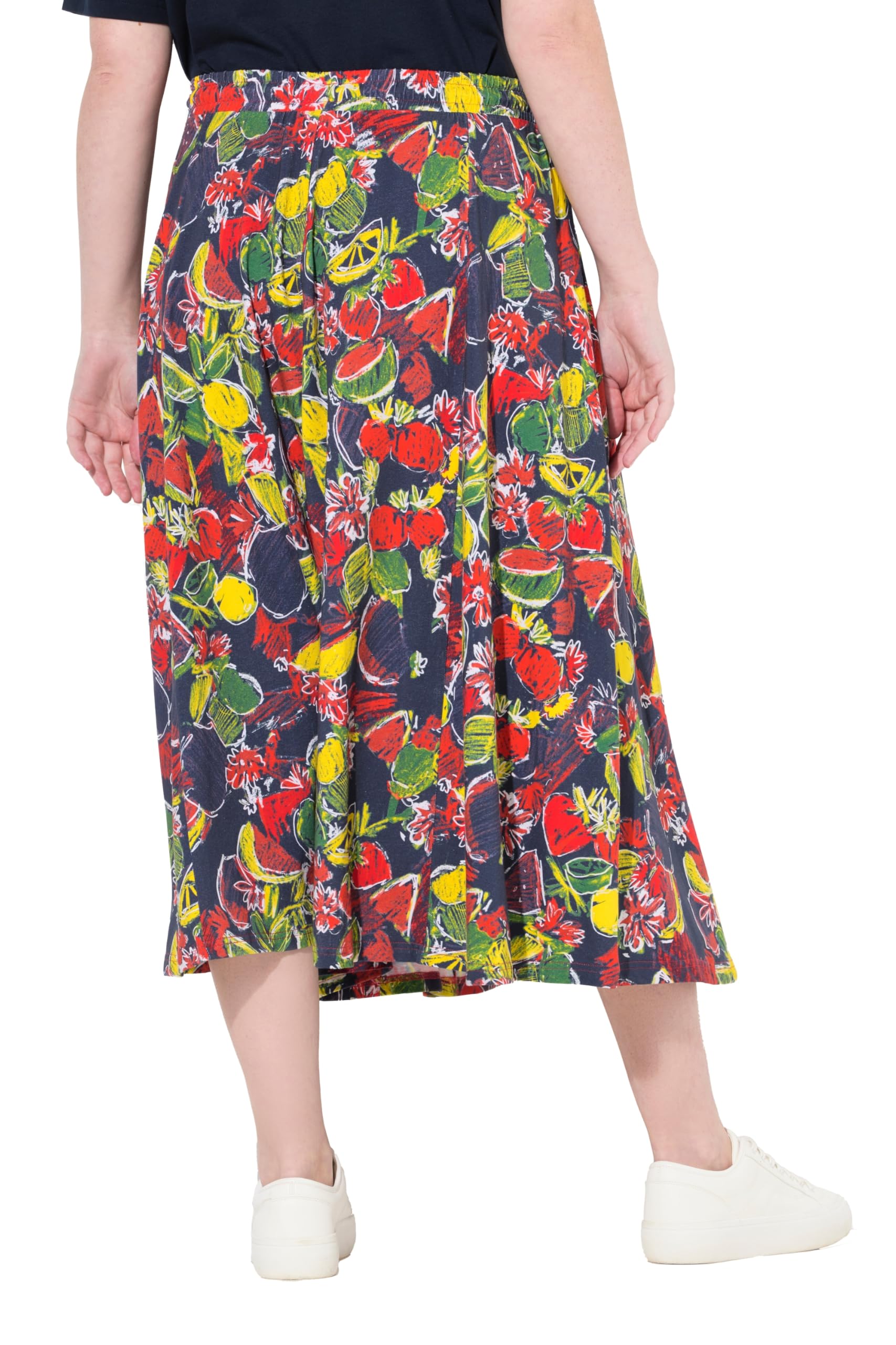 Ulla Popken Jersey-midirock, A-Linie, Elastikbund, Biobaumwolle Jupes Femme