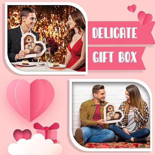 Miniatura 3 de Silipull 6 unidades de collar de oso para el día de San Valentín, caja de regalo, muñeca, juguetes de peluche, decoración del día de San Valentín,