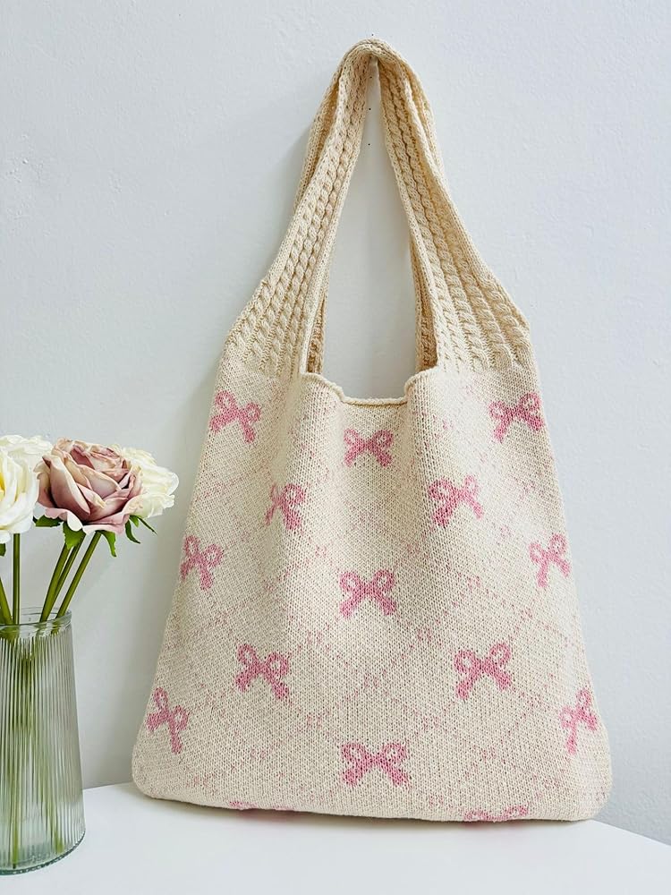 Amazon.com: TYHOTULY Women's Crochet Beach Tote Bag - Cute
