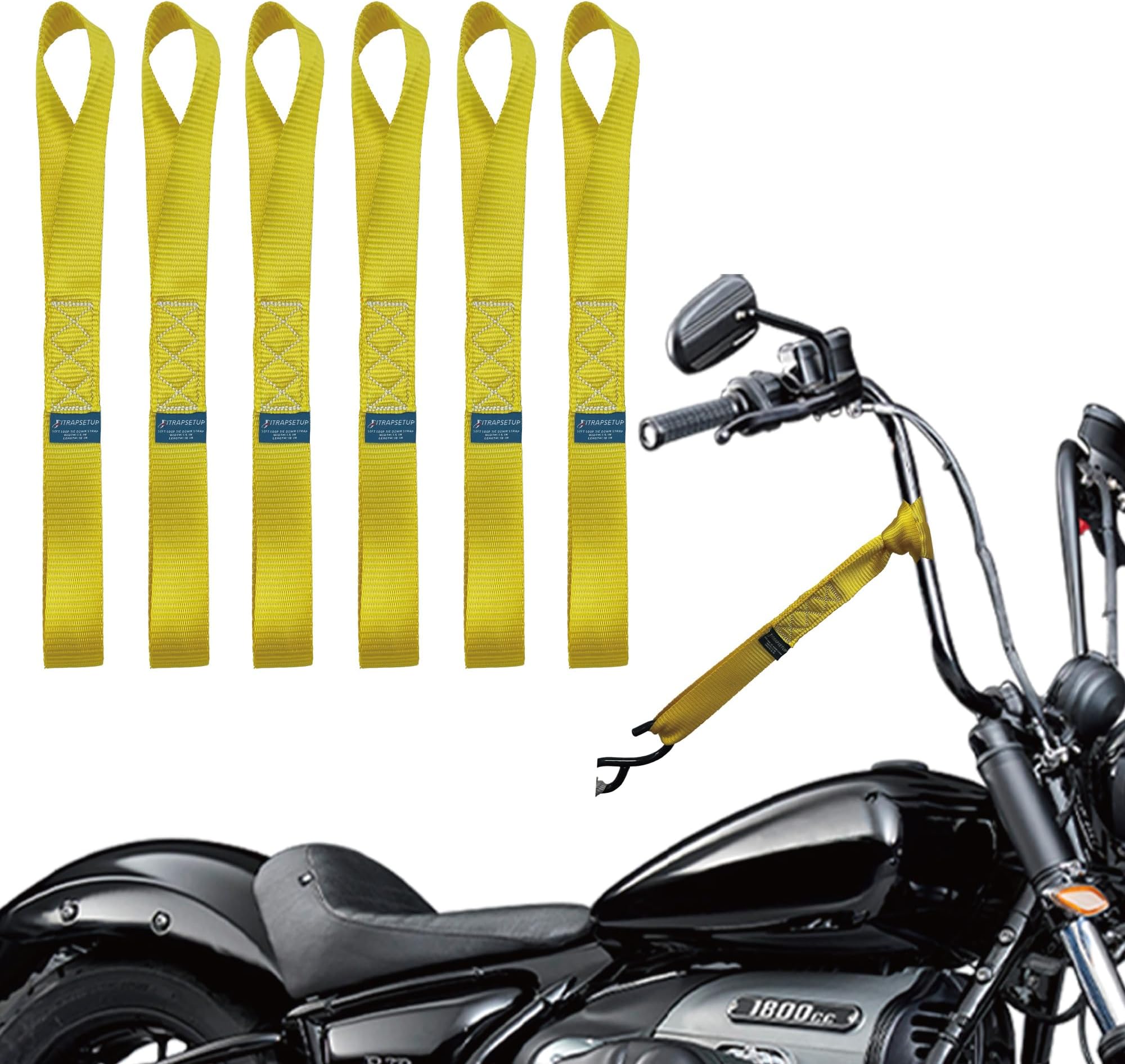 Soft Loop Tie Down Straps 1.5 x 18 inches 10,000 lb