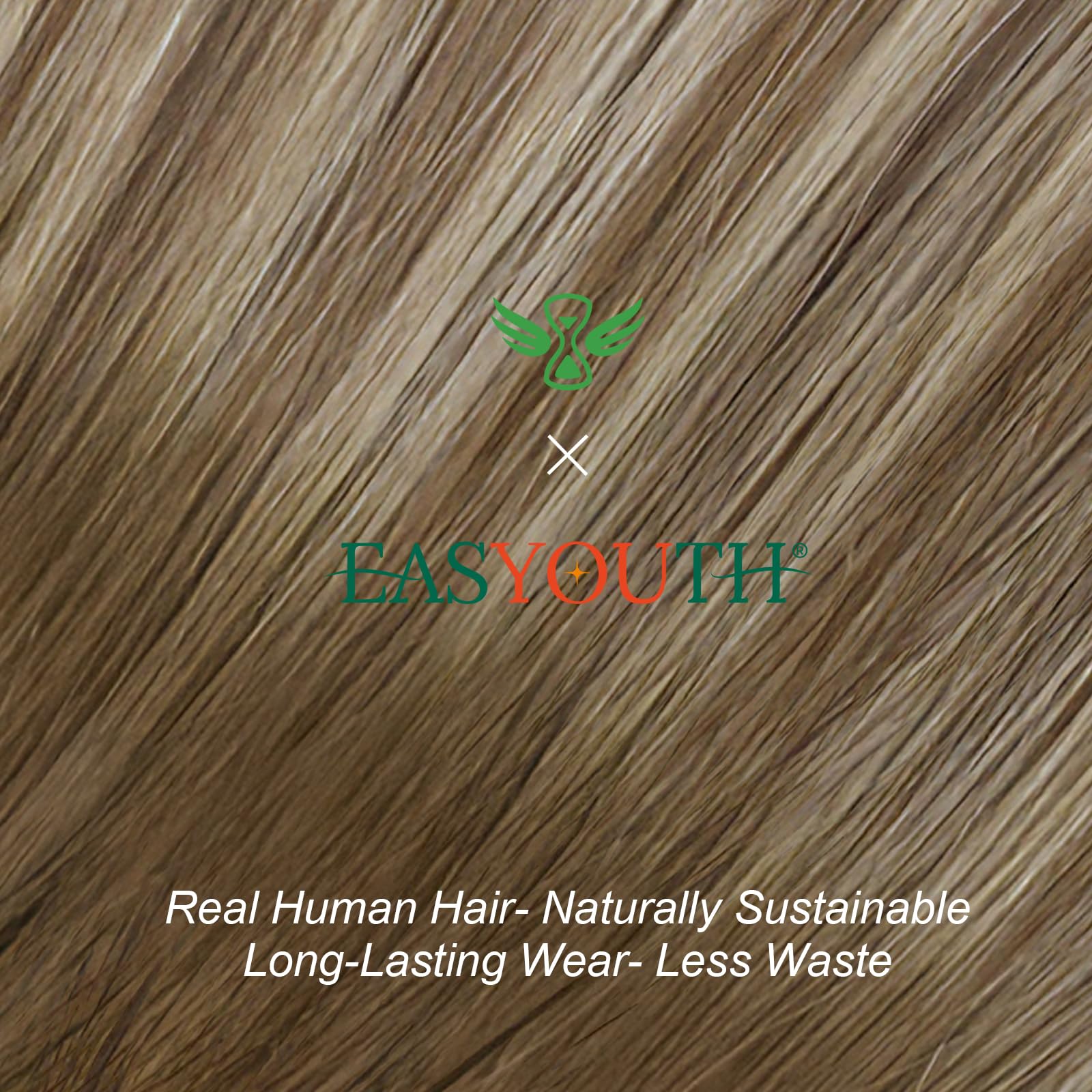Easyouth Balayage Micro Ring Hair Extensions Ombre Human Hair Micro Beads Hair Extensions Real Human Hair Dark Brown to Light Brown and Medium Blonde Micro Link Human Hair Extensions 16 Inch 50g/50s — view 7