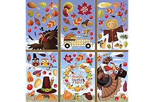 Thanksgiving Window Clings Fall Window Decorations