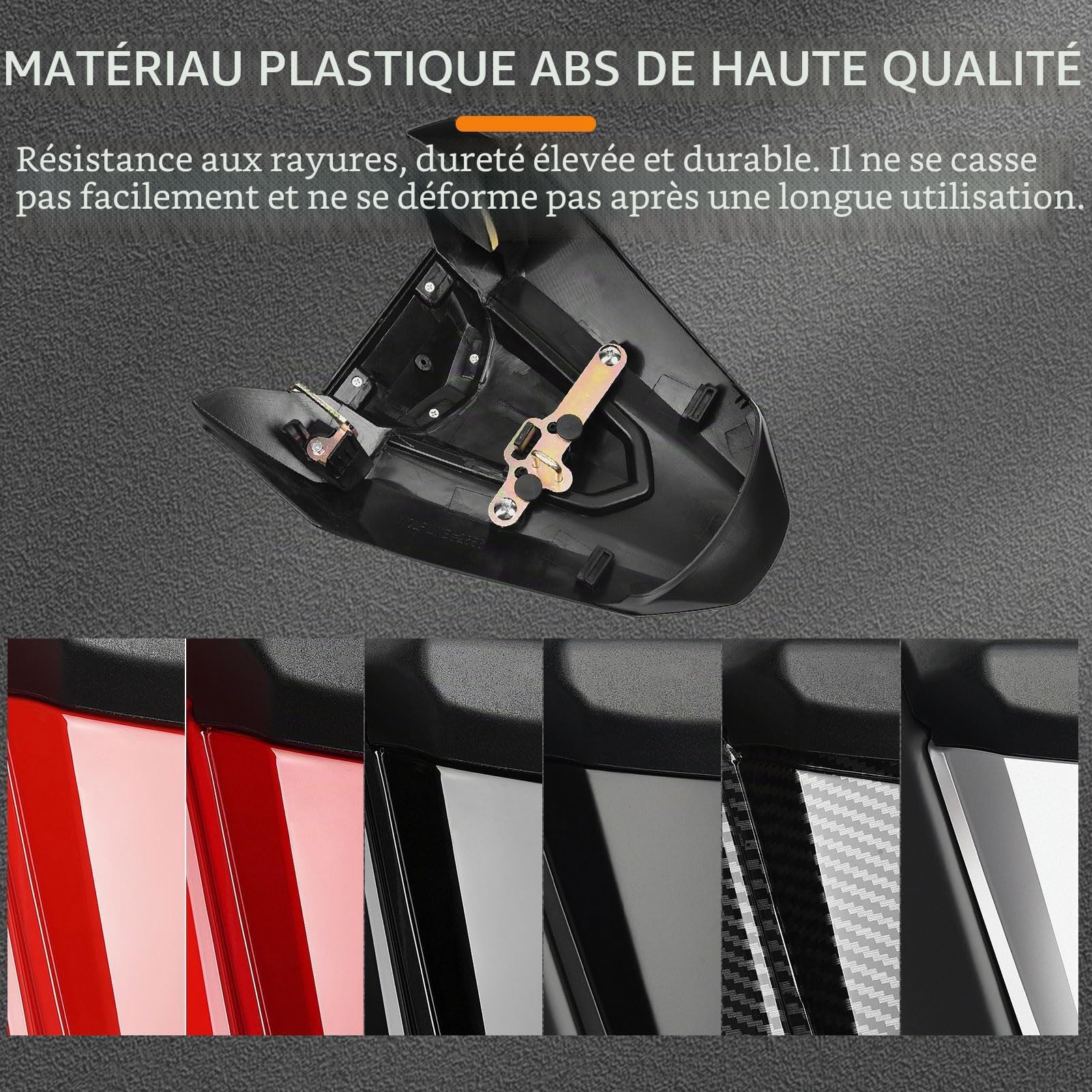 WOOGA Moto Arrière Passager Pillion Siège Couverture Carénage Capot pour Ho&n&da CB650R/ CBR650R Pièces modifiées 2019-2023 (Noir mat)