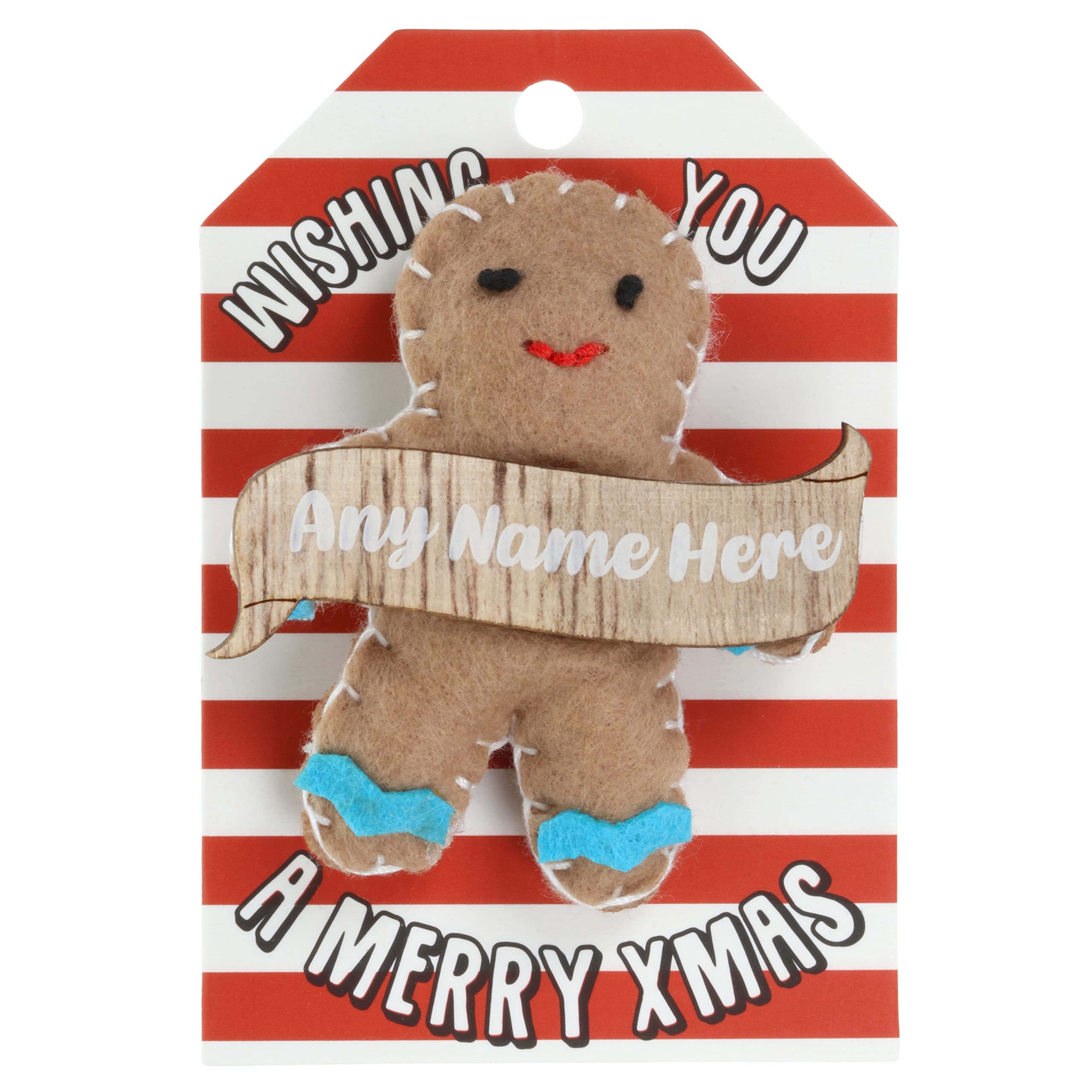 Personalised Make Any Name Gingerbread Man Christmas Tree Bauble Decoration Hanging Gift