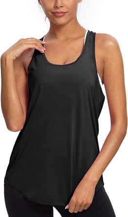 Neonysweets Womens Workout Tank Tops Gym Exercise Athletic Yoga Tops Racerback Sports Shirts