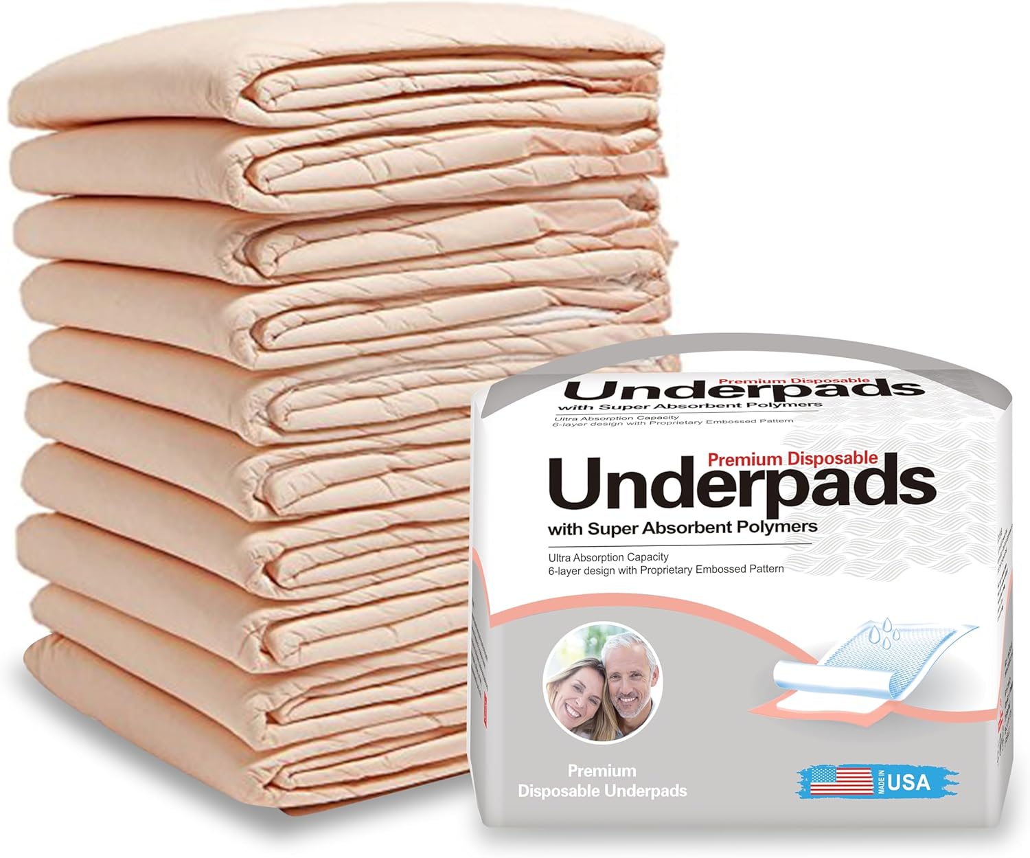 Disposable Underpads – 100 XL 30x36 Ultra Absorbent Bed Pads for Adults, Seniors, Pets & Kids – Waterproof Quilted Incontinence Mattress Protector – Home or Hospital Bed Pads