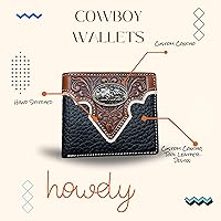 Amazon.com: Western Stakes Men's Short Leather Wallet – Tooled Top